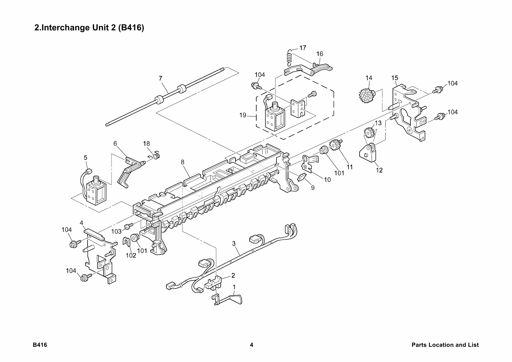 RICOH Options B416 INTERCHANGE-UNIT Parts Catalog PDF download-4